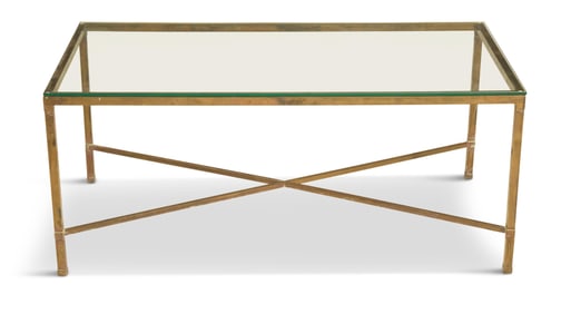 French Bronze and Glass Coffee Table