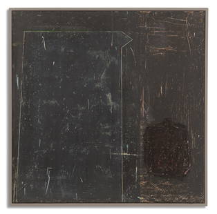 Brad Wreyford (US, Contemporary): Brad Wreyford(American, Contemporary)"Destruction", 2010acrylic and mixed media on hollow core doorsigned, dated and titled and with a "Cole Pratt Gallery/New Orleans" label en verso.In a thin gallery