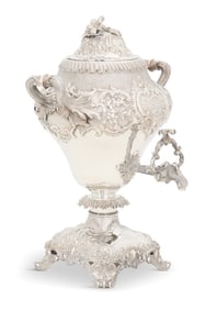 Early Victorian Sterling Silver Hot Water Urn