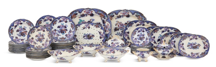 Extensive Flow Blue Partial Dinner Service