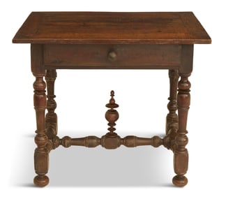 William-and-Mary Oak Side Table