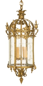 Bronze and Glass Hall Lantern