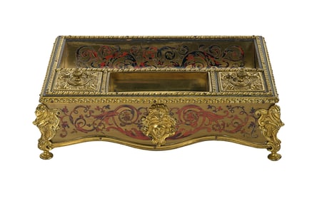 French Gilt-Bronze and Boullework Encrier