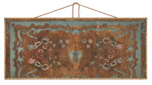 Italian Painted and Embossed Panel