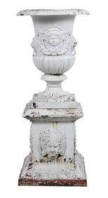 Monumental Victorian Cast-Iron Garden Urn