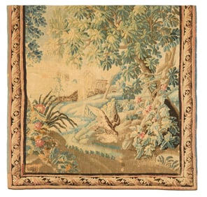 Handwoven Verdure Tapestry of a Bird of Prey