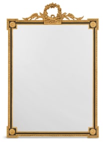 Empire-Style Giltwood and Ebonized Mirror
