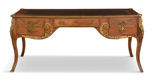 Louis XV-Style Kingwood Bureau Plat