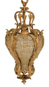 French Bronze and Crystal Lantern