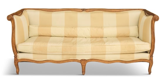 Provincial Louis XV-Style Fruitwood Canape