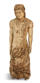 Carved and Painted Wooden Ship's Figurehead