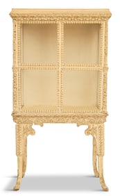 Italian Creme-Peinte Vitrine