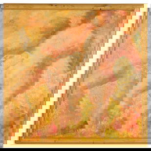 David Harouni (Iranian/Louisiana, b. 1962): David Harouni(Iranian/Louisiana, b. 1962)"Untitled", ca. 1995oil on canvassigned lower right.Framed.60" x 60", framed 65" x 65" Notes: David Harouni is a gifted and well-loved artist based in New
