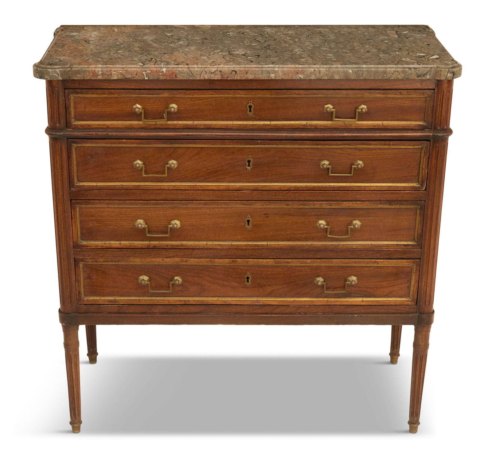 Directoire-Style Mahogany and Marble-Top Commode (1 of 3)
