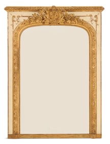 French Belle Epoque Parcel-Gilt Overmantel Mirror