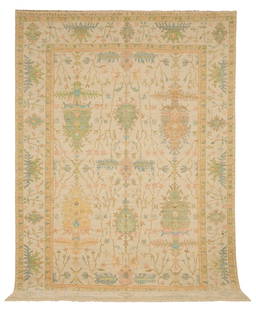 Turkish Angora Oushak Carpet: Turkish Angora Oushak Carpet10' 1" x 14' 1"