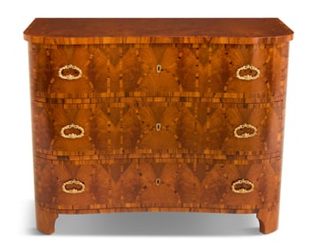 Handsome Biedermeier-Style Inlaid Commode