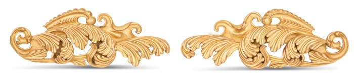 Pair of Carved Giltwood Appliques