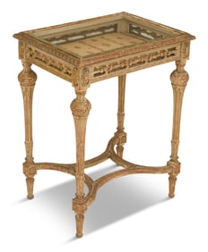 Charming French Polychrome Display Table