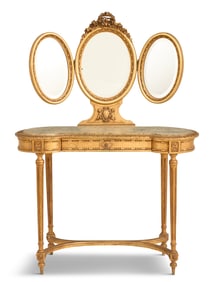 Giltwood and Marble-Top Dressing Table