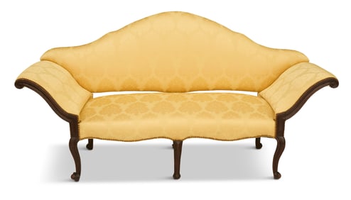 Italian Rococo Walnut Sofa