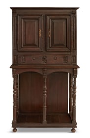 Continental Provincial Oak Cabinet on Stand