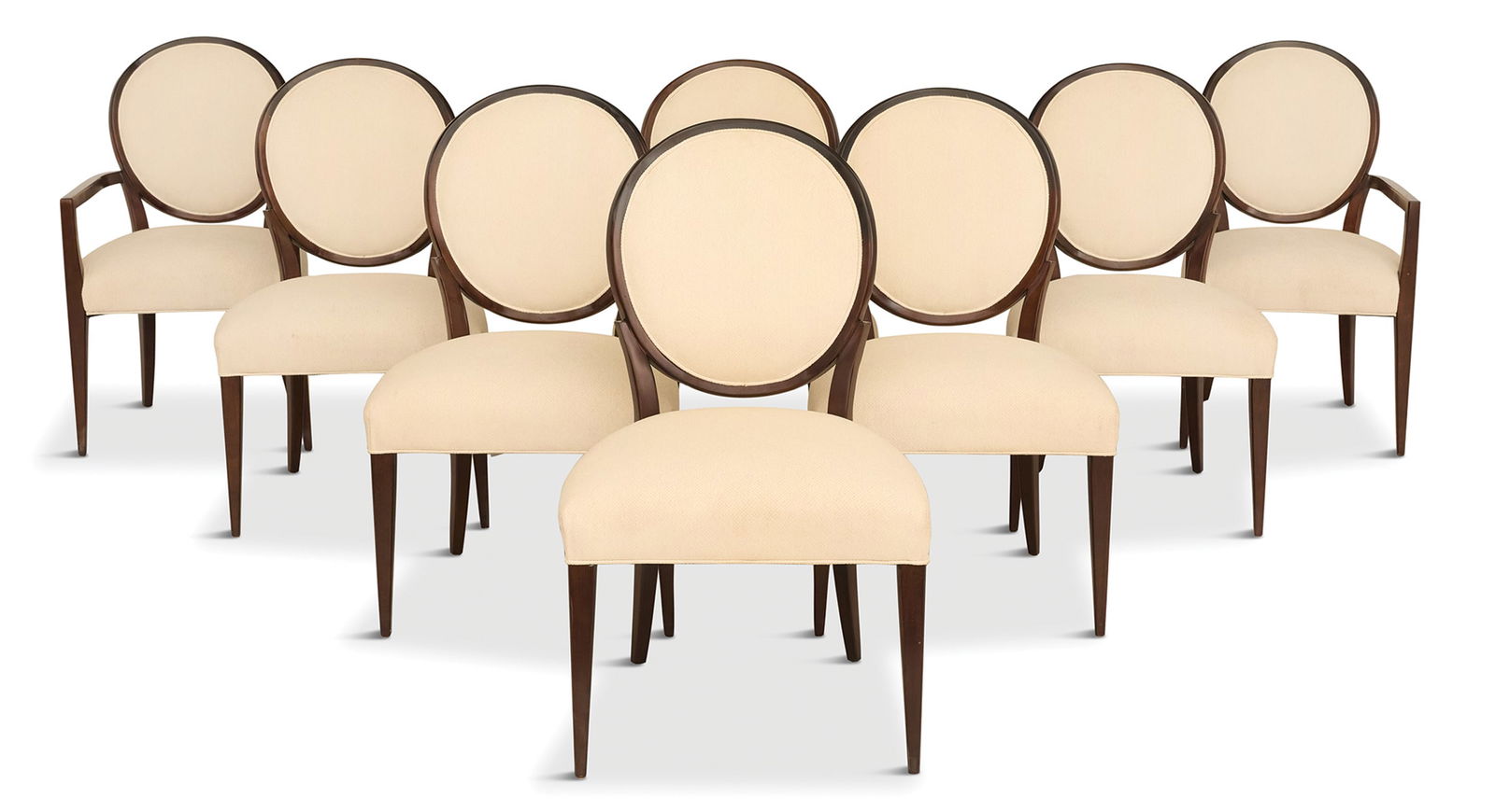 Suite of Eight Stained Maple Dining Chairs (1 of 5)
