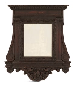 Italian Renaissance Carved Walnut Mirror