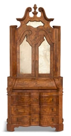 Northern Italian Walnut Burl Secretary