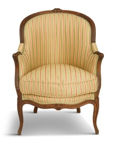 Louis XV-Style Fruitwood Bergere
