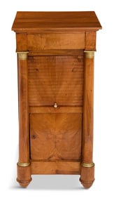 French Empire-Style Fruitwood Side Table/Cabinet