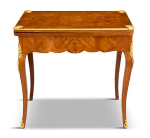 Kingwood and Marquetry-Inlaid Games Table