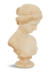 Italian White Marble Bust of Hebe