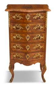 German Mahogany and Fruitwood Chest