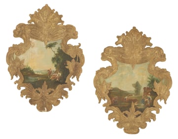 Pair of Painted Panels in the Baroque Taste