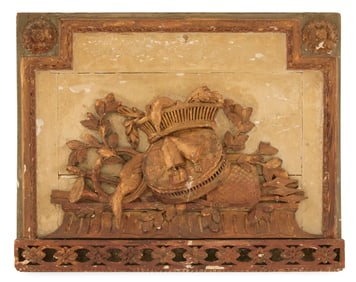Italian Parcel-Gilt Wooden Supraporte