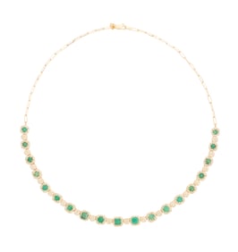 Emerald and Diamond Necklace