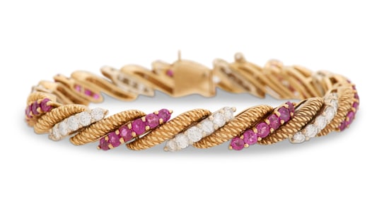 Diamond and Ruby Bracelet