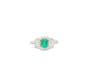 Emerald and Diamond Ring
