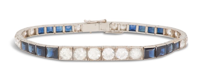 Diamond and Sapphire Bracelet