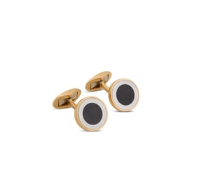 Tiffany & Co. Mother-of-Pearl and Onyx Cufflinks