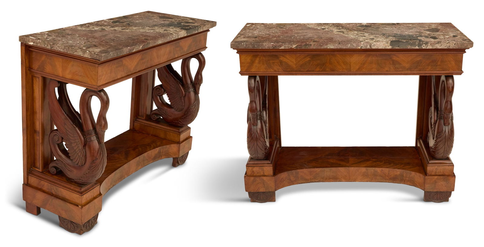 Pair of Restauration Marble-Top Console Tables (1 of 7)