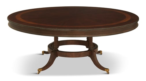 Large Regency-Style Mahogany Dining Table