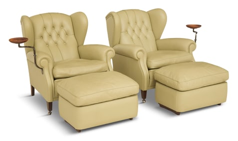 Poltrona Frau Lounge Chairs and Ottomans