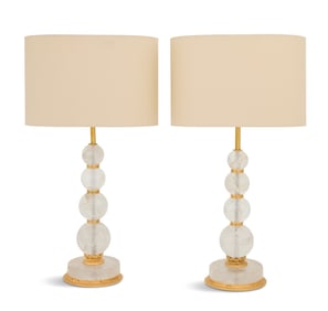 Pair of Contemporary Rock Crystal Table Lamps
