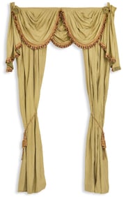 Seven Pairs of Custom Silk Curtains
