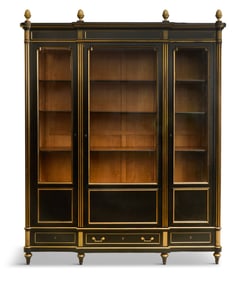 Large Napoleon III Bronze-Mounted Bibliotheque
