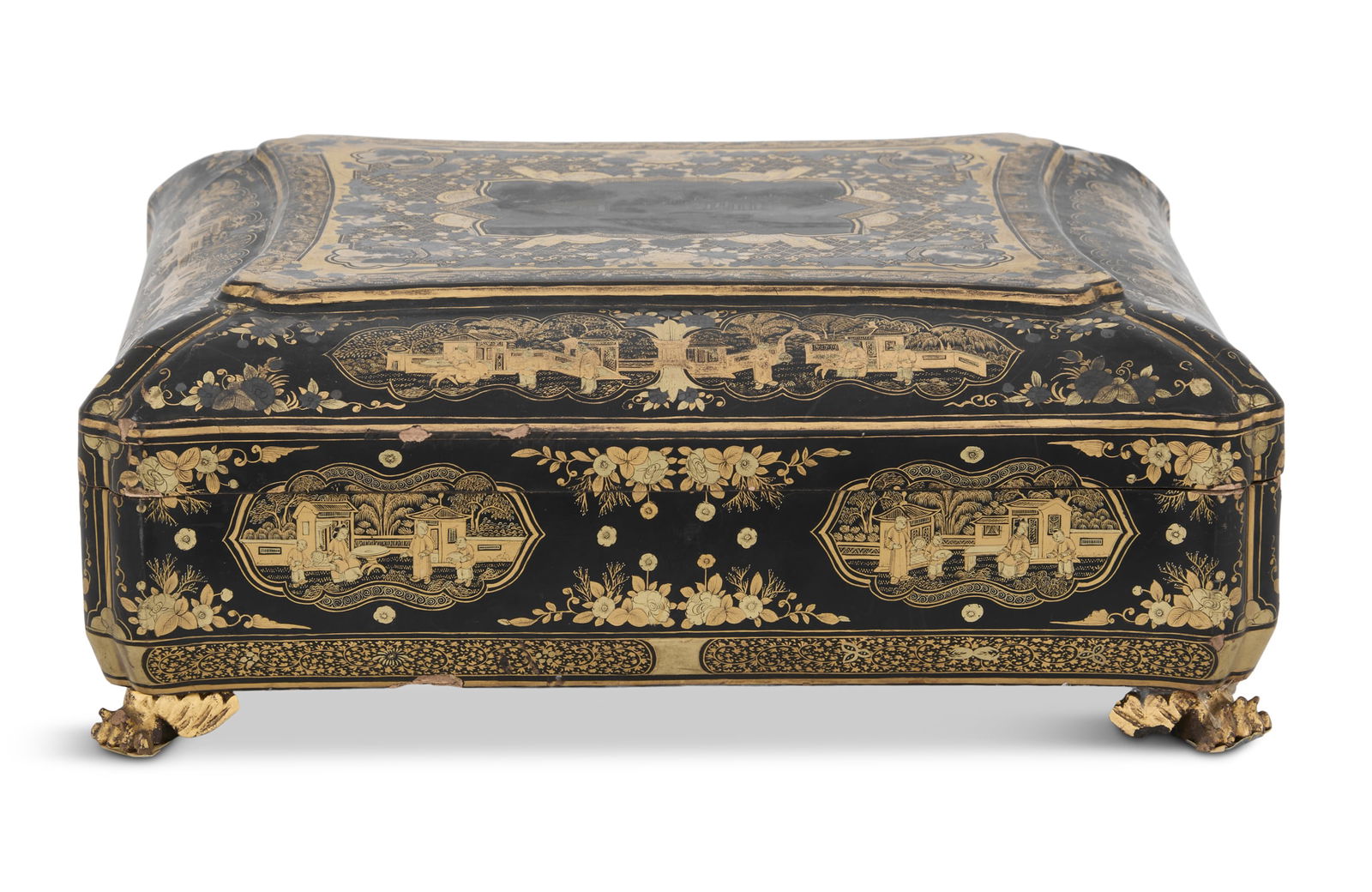 Chinese Export Lacquered Game Box (1 of 7)