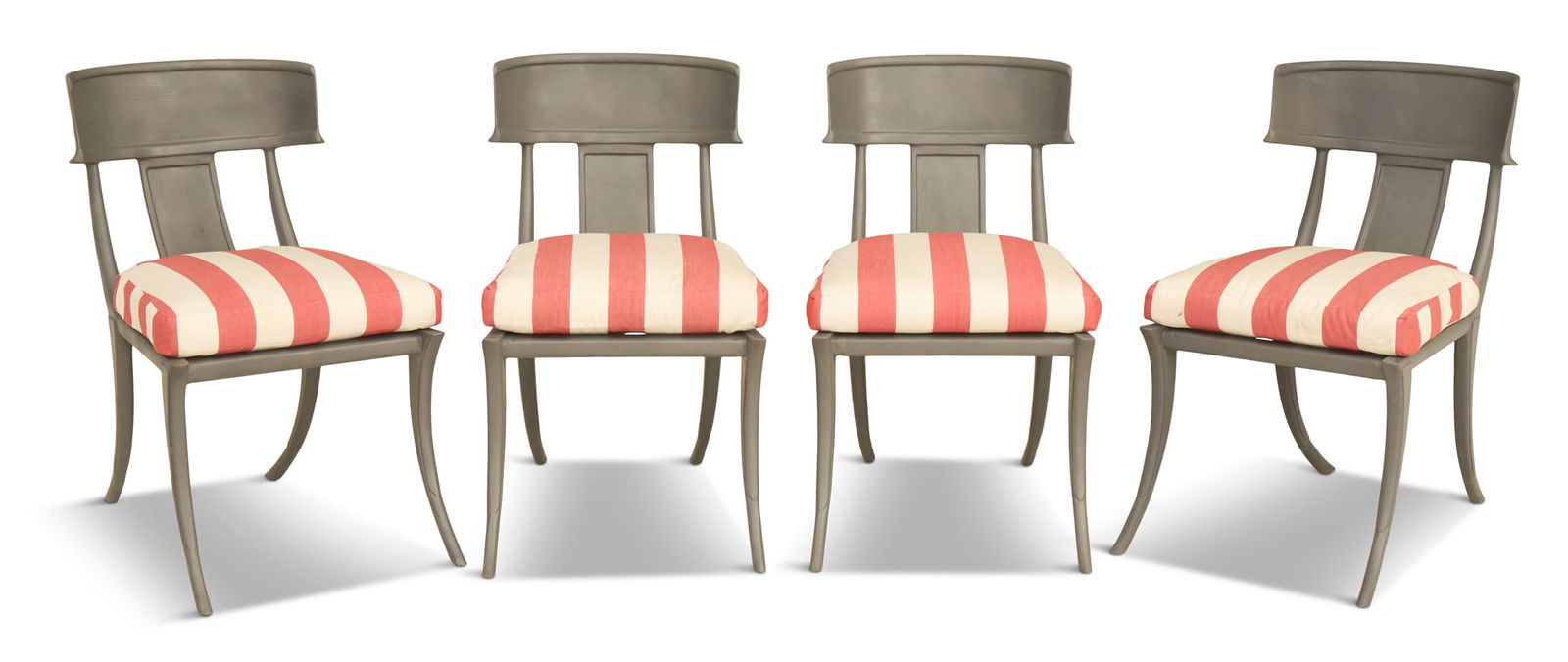 Set of Four Zinc Klismos Chairs (1 of 5)