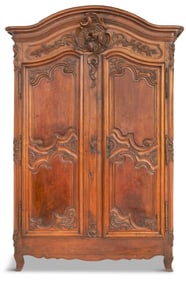 French Provincial Walnut Armoire